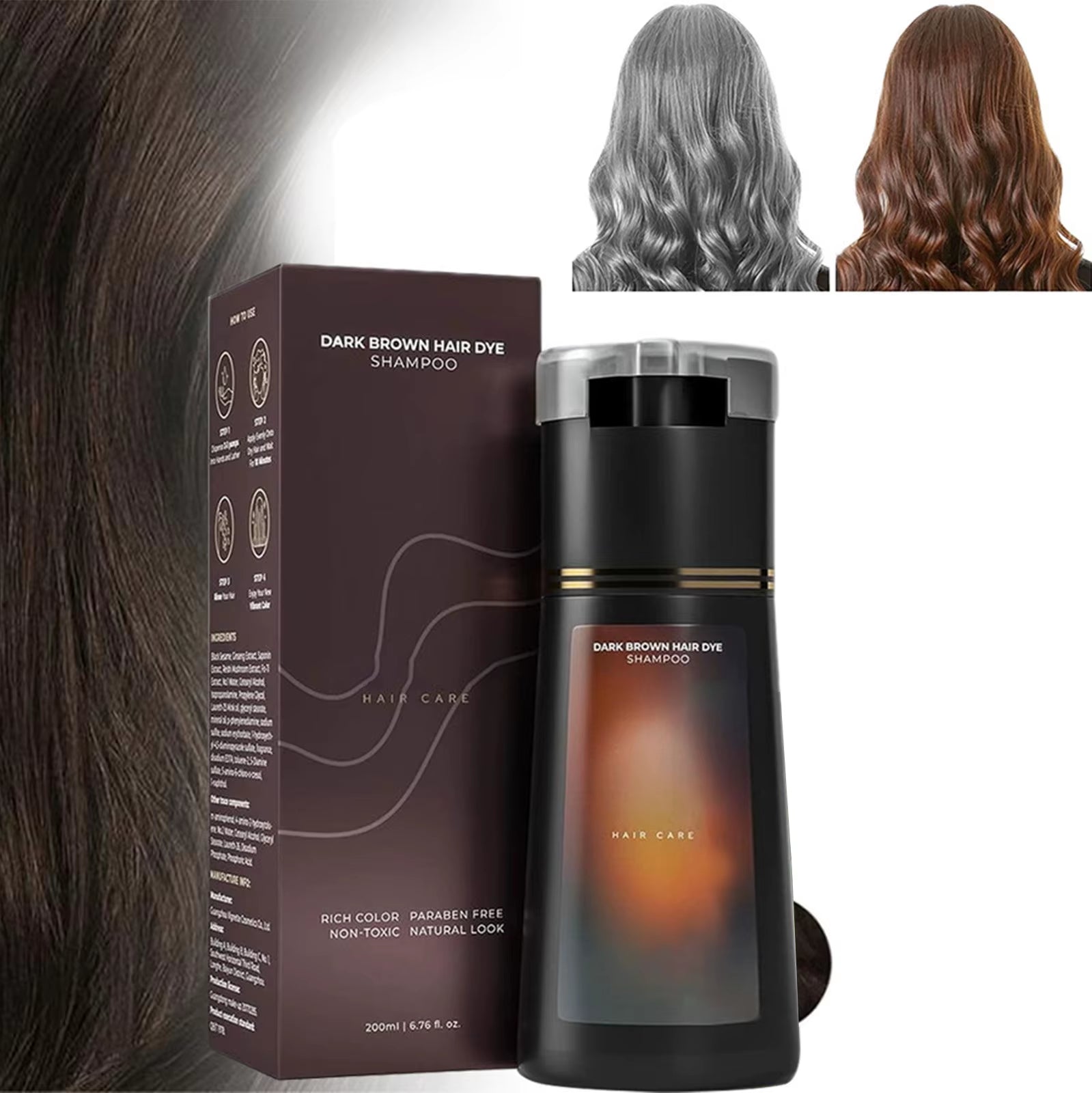 Polar Hair Dye Shampoo, Polar Hair Color, Polar Hair Color Shampoo for Gray Hair Coverage, Haircare Instant Dye Shampoo for Wome
